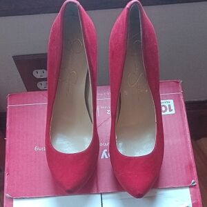 Jessica Simpson Bold Red Heels